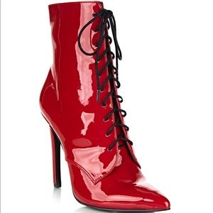 Danielle Guizio Chapel Lace-Up Boots - sz 6.5